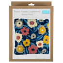 Trimits Punch Needle Kit Ð Cushion: Modern Floral, 36x36cm, Includes Punch Needle Tool, Yarn, Fabric, Cushion Back, Instructions in English, French, German-5