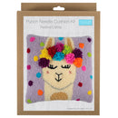Trimits Punch Needle Kit Ð Cushion: Festival Llama, 36x36cm, Includes Punch Needle Tool, Yarn, Fabric, Cushion Back, Instructions in English, French, German-5