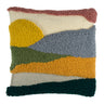 Kit de broderie au poinçon Trimits – Coussin : Coucher de soleil, 36 x 36 cm, comprend l’outil de broderie au poinçon, le fil, le tissu, le dos du coussin et les instructions en anglais, français et allemand.