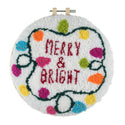 Trimits Punch Needle Kit Ð Yarn and Hoop: Christmas Merry & Bright, 20.3cm Diameter, Includes Yarn, Hoop, Fabric, Punch Needle, and Instructions