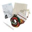 Trimits Punch Needle Kit Ð Floss and Hoop: Christmas Monogram Wreath, 15.2cm Diameter, Includes Floss, Hoop, Fabric, Punch Needle, and Instructions