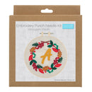 Trimits Punch Needle Kit Ð Floss and Hoop: Christmas Monogram Wreath, 15.2cm Diameter, Includes Floss, Hoop, Fabric, Punch Needle, and Instructions-3