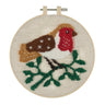 Kit de broderie à l'aiguille Trimits – Fil et tambour : Robyn de Noël, 15,2 cm de diamètre, comprend le fil, le tambour, le tissu, l'aiguille à broder et les instructions.