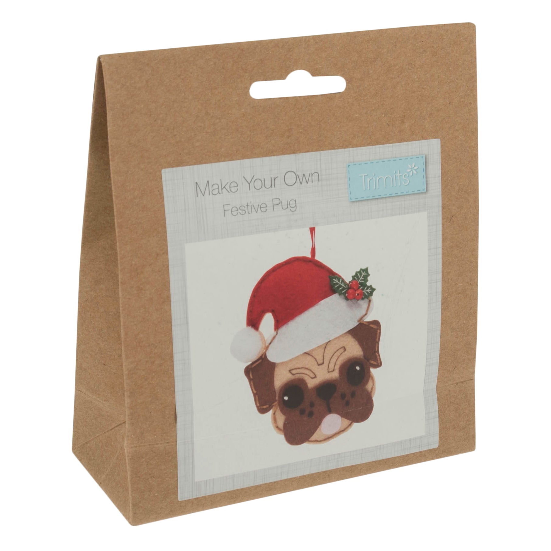 Trimits Felt Decoration Kit Ð Reindeer, 13x12.5cm, Includes Felt Shapes, Beads, Thread, Needles, and Brooch Pin