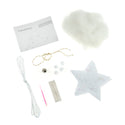 Trimits Felt Decoration Kit Ð Christmas Wreath, 9x12cm, Includes Felt Shapes, Stuffing, Beads, Sequins, Thread, and Pom Poms