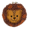 Kit de broderie à l'aiguille Trimits – Fil et tambour : Lion, 20,3 cm de diamètre, comprend le fil, le tambour, le tissu, l'aiguille à broder et les instructions en anglais, français et allemand.