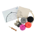 Trimits Punch Needle Kit Ð Yarn and Hoop: Animal Print Monogram, 20.3cm Diameter, Includes Yarn, Hoop, Fabric, Punch Needle, Instructions in EN, FR, GER