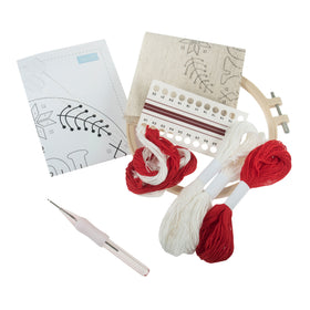 Trimits Punch Needle Kit Floss and Hoop: Christmas Joy, 15.2cm Diameter, Includes Floss, Hoop, Fabric, Punch Needle, and Instructions