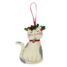 Kit de décoration en feutrine Trimits – Noël : Chat, 2 x 6 x 13 cm, comprend de la feutrine prédécoupée, du rembourrage, des perles, du fil et des instructions.