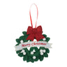 Kit de décoration en feutrine Trimits – Flocon de neige nordique de Noël, 9 x 12 cm, comprend des formes en feutrine, du rembourrage, des perles, des paillettes, du fil et des pompons.