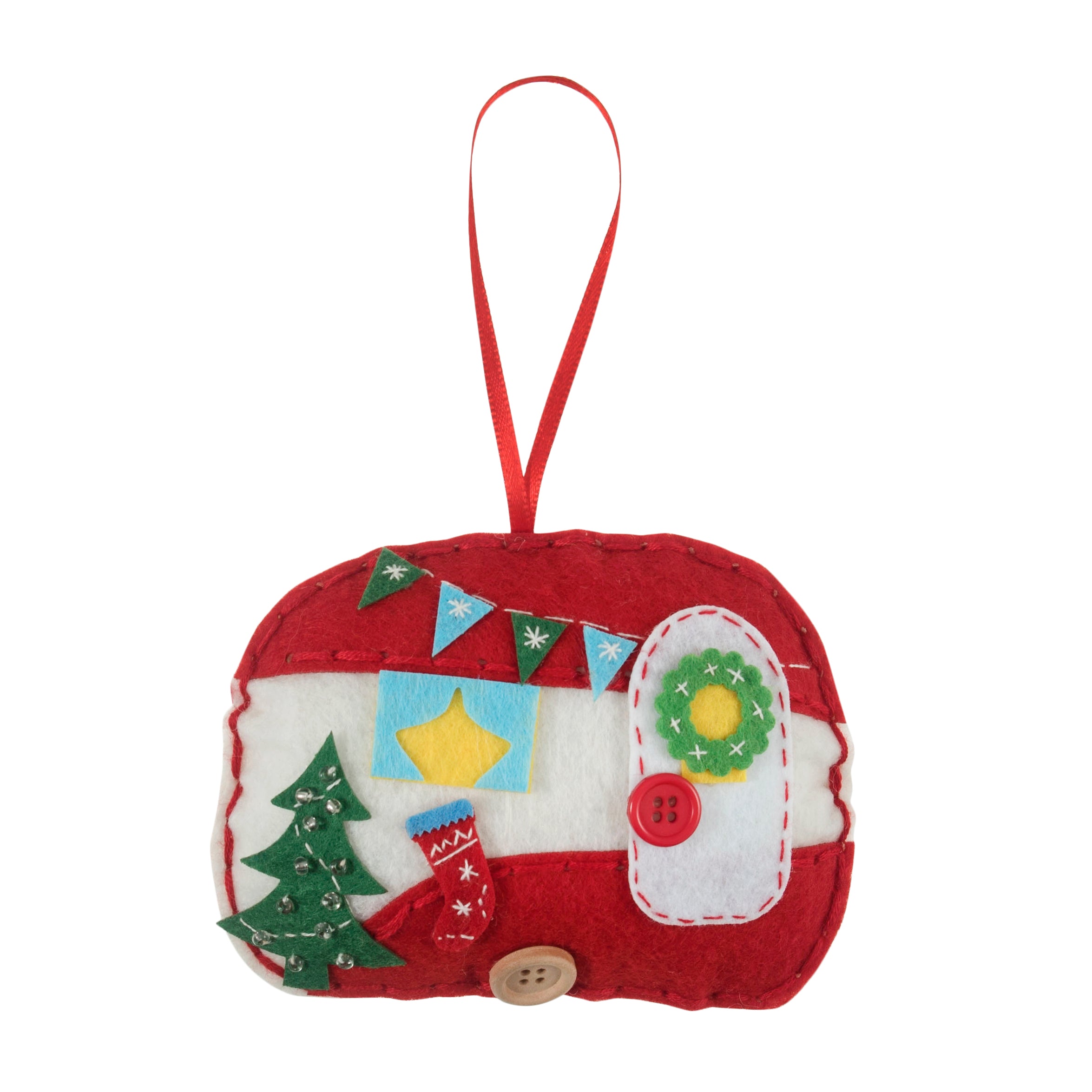 Trimits Felt Decoration Kit Ð Gonk, 11.5x9cm, Includes Felt Shapes, Stuffing, Beads, Buttons, Thread, and Ribbon