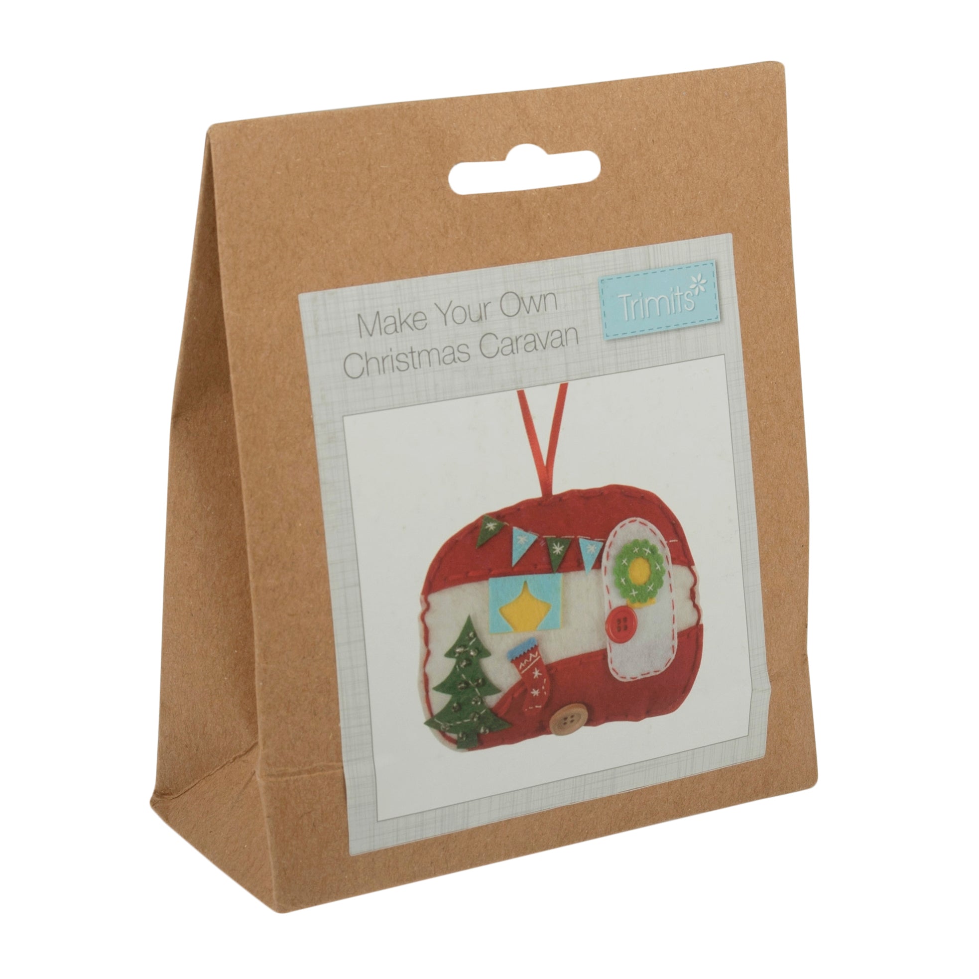 Trimits Felt Decoration Kit Ð Gonk, 11.5x9cm, Includes Felt Shapes, Stuffing, Beads, Buttons, Thread, and Ribbon