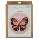Trimits Punch Needle Kit Ð Yarn and Hoop: Butterfly, 20.3cm Diameter, Includes Yarn, Hoop, Fabric, Punch Needle, Instructions in EN, FR, GER-4