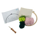 Trimits Punch Needle Kit Ð Yarn and Hoop: Cheese Plant, 20.3cm Diameter, Includes Yarn, Hoop, Fabric, Punch Needle, Instructions in EN, FR, GER