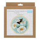 Trimits Punch Needle Kit Ð Floss and Hoop: Bees & Flowers, 15.2cm Diameter, Includes Embroidery Floss, Hoop, Fabric, Punch Needle, Instructions in English, French, German-4