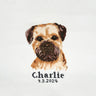 Kit de broderie au point de croix compté Trimits – Grand modèle : Border Terrier, 36 x 36 cm, comprend une toile Aïda, des fils pré-triés, une aiguille, un alphabet de personnalisation et des instructions en anglais, français et allemand.