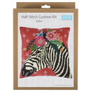 Trimits Half Stitch Tapestry Kit Ð Cushion: Zebra, 40x40cm, Includes Pre-Printed Canvas, Acrylic Yarns, Needle, Cushion Back, Instructions in English, French, German-4