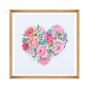 Trimits Counted Cross Stitch Kit Ð Large: Floral Heart, 36x36cm, Includes Aida Fabric, Pre-Sorted Threads, Needle, Personalizing Alphabet, Instructions in English, French, German-2