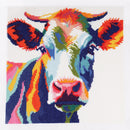 Trimits Counted Cross Stitch Kit Ð Large: Cow, 36x36cm, Includes Aida Fabric, Pre-Sorted Threads, Needle, Personalizing Alphabet, Instructions in English, French, German-1
