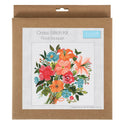 Trimits Counted Cross Stitch Kit Ð Large: Floral Boutique, 36x36cm, Includes Aida Fabric, Pre-Sorted Threads, Needle, Personalizing Alphabet, Instructions in English, French, German