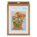 Trimits Counted Cross Stitch Kit Ð Large: Teddy, 36x36cm, Includes Aida Fabric, Pre-Sorted Threads, Needle, Personalizing Alphabet, Instructions in English, French, German-3