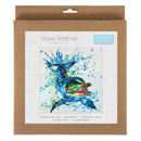 Trimits Counted Cross Stitch Kit Ð Large: Dolphin, 36x36cm, Includes Aida Fabric, Pre-Sorted Threads, Needle, Personalizing Alphabet, Instructions in English, French, German-3