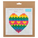 Trimits Counted Cross Stitch Kit Ð Heart, 6-Count Binca Fabric, Includes Pre-Sorted Threads, Needle, Instructions in English, French, German-2