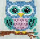 Trimits Counted Cross Stitch Kit Ð Owl, 6-Count Binca Fabric, Includes Pre-Sorted Threads, Needle, Instructions in English, French, German-1