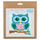 Trimits Counted Cross Stitch Kit Ð Owl, 6-Count Binca Fabric, Includes Pre-Sorted Threads, Needle, Instructions in English, French, German-2