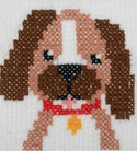 Trimits Counted Cross Stitch Kit Ð Dog, 6-Count Binca Fabric, Includes Pre-Sorted Threads, Needle, Instructions in English, French, German