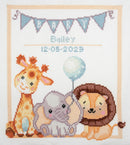 Trimits Counted Cross Stitch Kit Ð Large: Baby, 36x36cm, Includes Aida Fabric, Pre-Sorted Threads, Needle, Personalizing Alphabet, Instructions in English, French, German-1