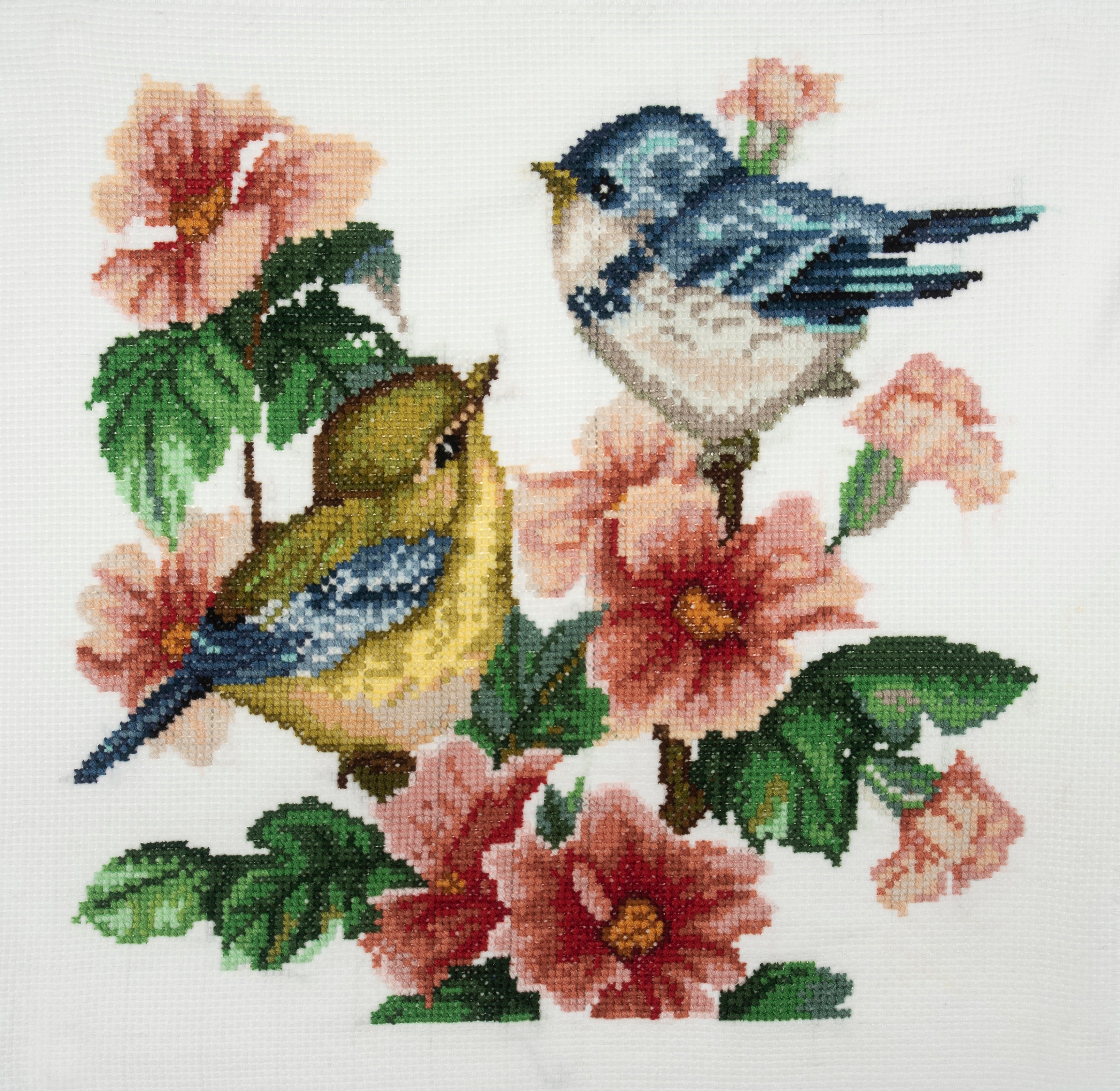 Trimits Counted Cross Stitch Kit Ð Large: Bird, 36x36cm, Includes Aida Fabric, Pre-Sorted Threads, Needle, Personalizing Alphabet, Instructions in English, French, German