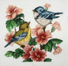 Kit de broderie au point de croix compté Trimits – Grand modèle : Oiseau, 36 x 36 cm, comprend une toile Aïda, des fils pré-triés, une aiguille, un alphabet de personnalisation et des instructions en anglais, français et allemand.