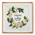 Trimits Counted Cross Stitch Kit Ð Large: Celebration Wreath, 36x36cm, Includes Aida Fabric, Pre-Sorted Threads, Needle, Personalizing Alphabet, Instructions in English, French, German