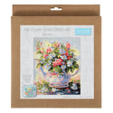 Trimits Printed Cross Stitch Kit Ð Large: Bloom, 11-Count Aida Fabric, Includes Pre-Sorted Threads, Needle, Instructions in EN, FR, DE, ES, IT, NL