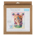 Trimits Printed Cross Stitch Kit Ð Large: Llama, 11-Count Aida Fabric, Includes Pre-Sorted Threads, Needle, Instructions in EN, FR, DE, ES, IT, NL