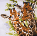 Trimits Printed Cross Stitch Kit Ð Extra Large: Giraffe, 14-Count Aida Fabric, Includes Pre-Sorted Threads, Needle, Instructions in EN, FR, DE, ES, IT, NL