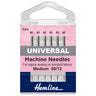 Aiguilles pour machine à coudre Hemline : Universelles : Moyennes 80 (12) : 6 pièces