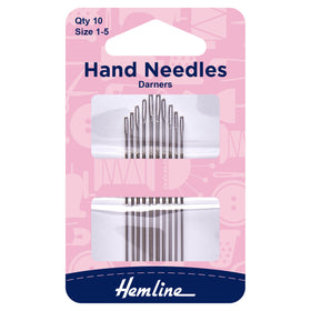 Hemline Hand Sewing Needles: Darner: 10 Pieces - Hand-Sewing Needles