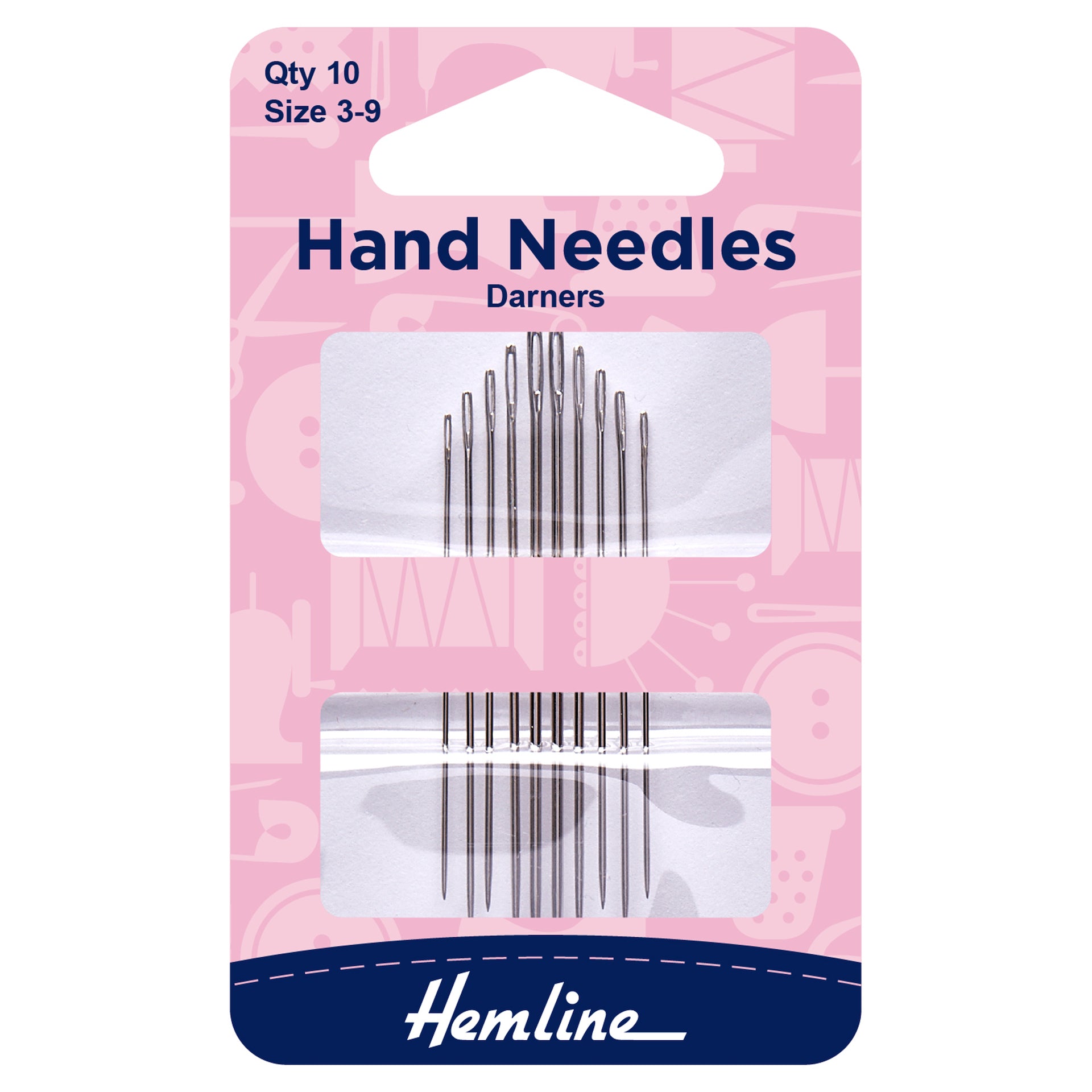 Hemline Hand Sewing Needles: Darner: 10 Pieces - 0