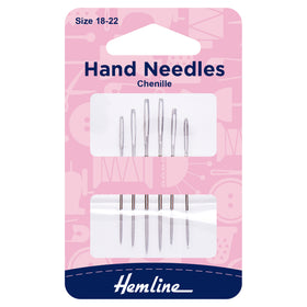 Hemline Hand Sewing Needles: Chenille: Size 18-22: 6 Pieces - Hand-Sewing Needles