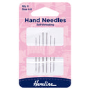 Hemline Hand Sewing Needles: Self-Threading: Size 4-8-1