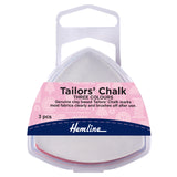 Craie de tailleur Hemline : Couleurs assorties : Triangle : Lot de 3