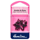 Hemline Hook and Eyes: Black: 14 Sets-1