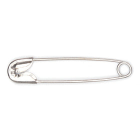 Hemline Safety Pins: 27mm: Nickel: 36 Pieces