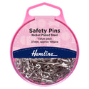 Hemline Safety Pins: Value Pack: Nickel: 100 Pieces