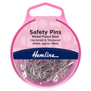 Hemline Safety Pins: 34mm: Nickel: 30 Pieces-1