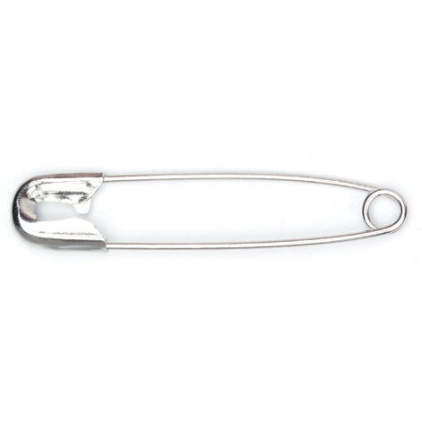 Hemline Safety Pins: 38mm: Nickel: 24 Pieces