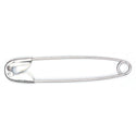 Hemline Safety Pins: 46mm: Nickel: 18 Pieces