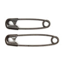 Hemline Safety Pins: Assorted: Black: 50 Pieces